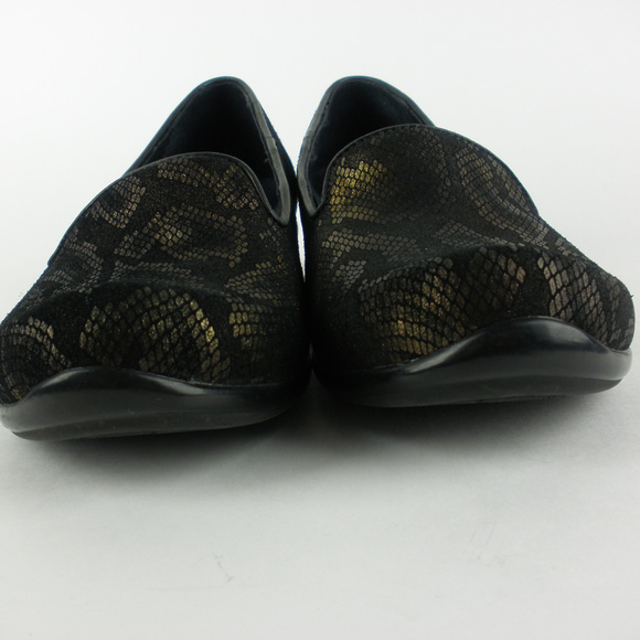 Dansko "Olivia" Snakeskin Pattern Flat Loafer Comfort Shoes - Picture 3 of 8